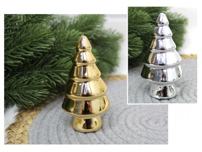 90007 Ceramic Christmas Tree Silver